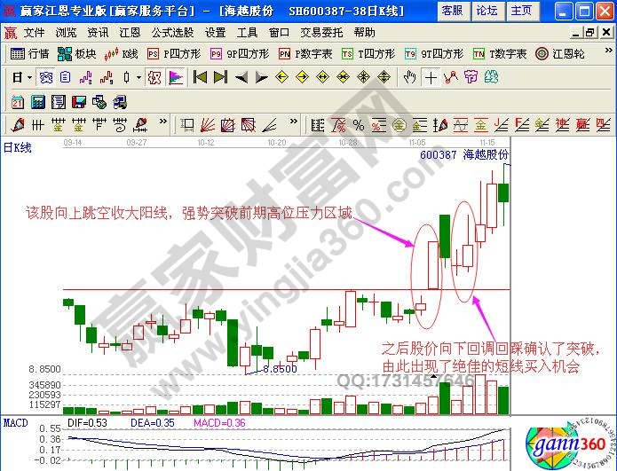 大阳线短线看涨信号【实例解读】